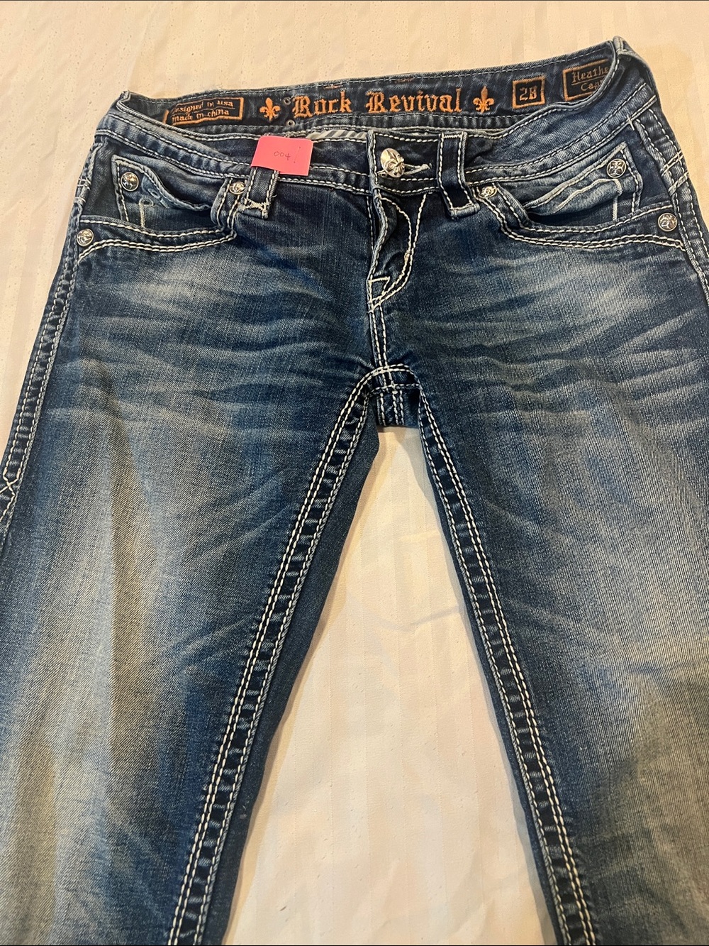 Rock Revival Women's Dark Blue Distressed Jeans